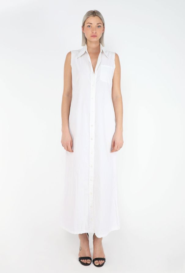 Maison Margiela Early '90s Frayed Cotton Maxi Dress - 2