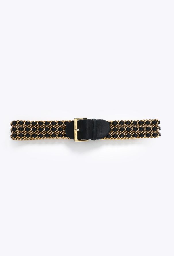Chanel ICONIC F/W 1988 Chainlink Leather Belt - 3