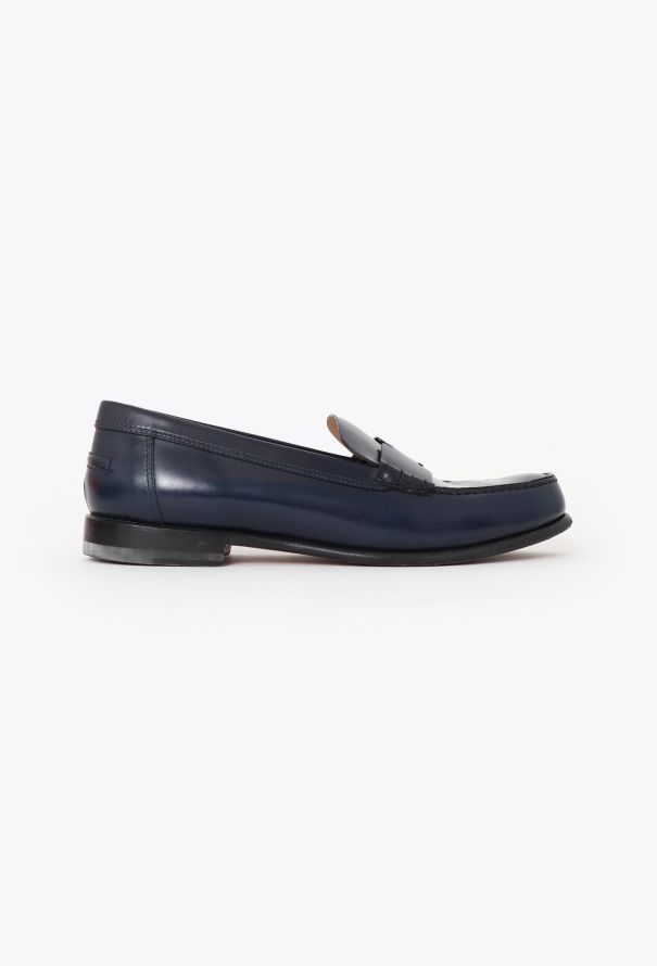 Hermès Navy Kennedy Loafers - 1