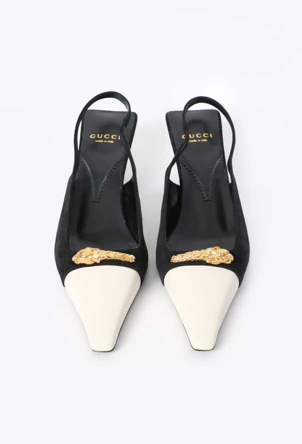 Gucci F/W 2023 Baroque Pointed Slingbacks - 3
