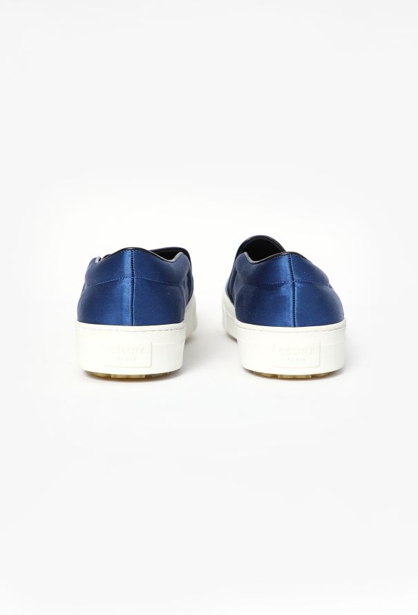 Céline 2014 Satin Slip-on Sneakers - Blue satin - 4 Céline 2014 Satin Slip-on Sneakers - Blue satin - 4
