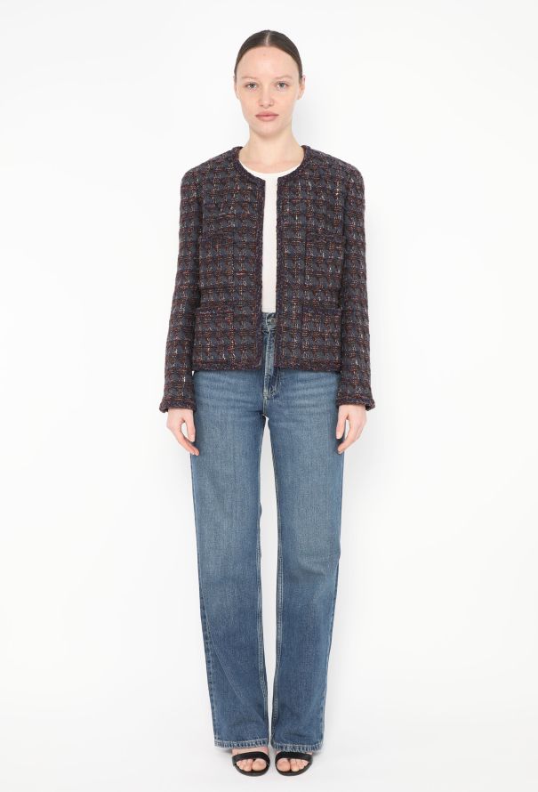 Chanel 1994 Houndstooth Tweed Skirt Ensemble - 4