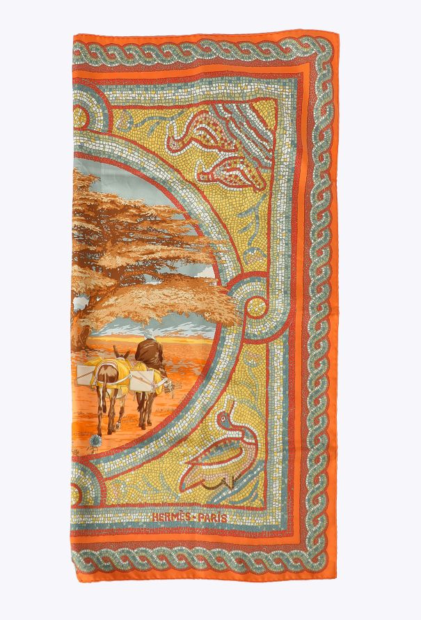 Hermès 1998 'Sous les Cedres' 90cm Silk Carré - 1