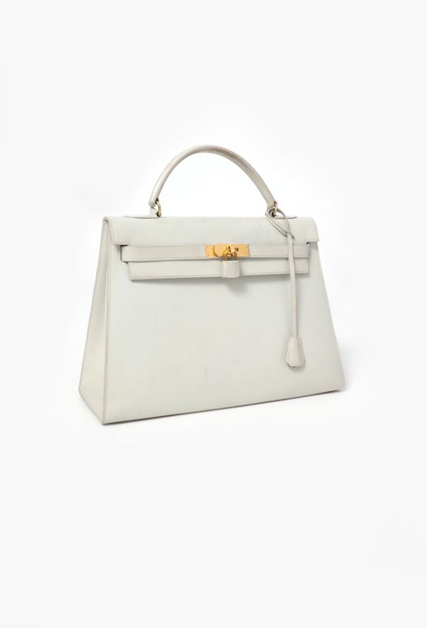 Hermès Rare '60s Light Grey Box Kelly Sellier 32 - 3