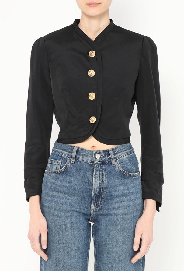 Gianni Versace Early '90s Cropped Gabardine Jacket - 1