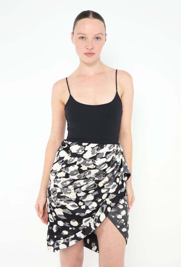 Balenciaga F/W 2009 Graphic Silk Wrap Skirt - 4