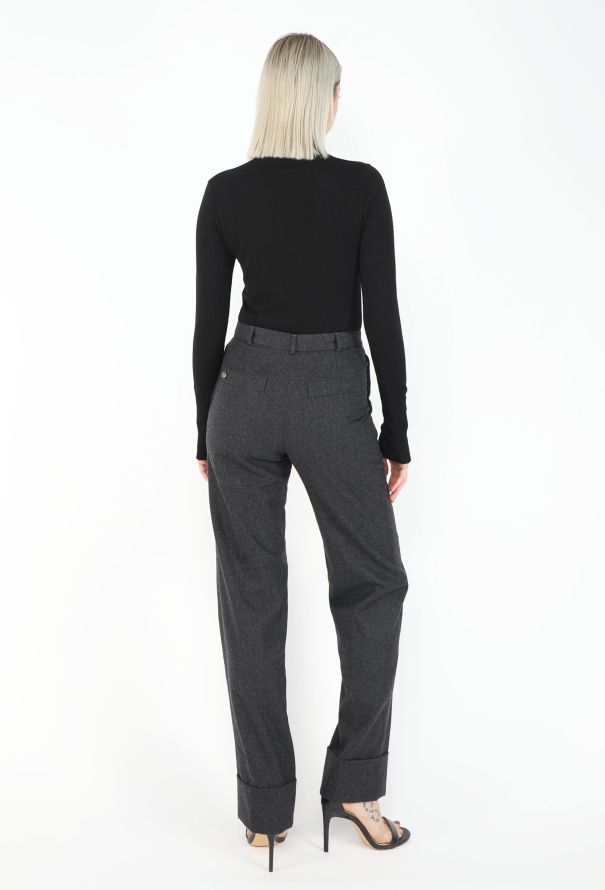 Chanel Anthracite Felted Trousers - 4