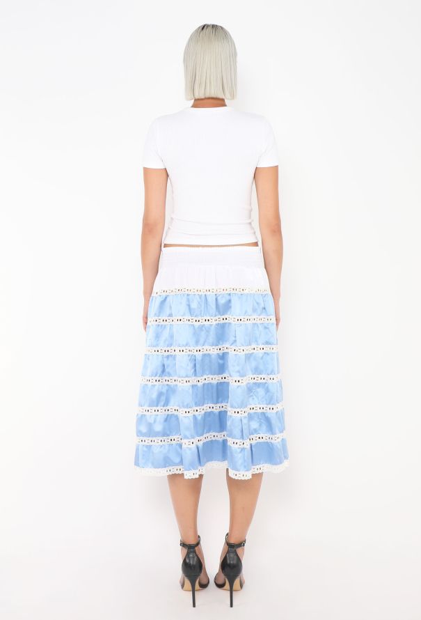Prada Resort 2020 Lace Trim Skirt - 5