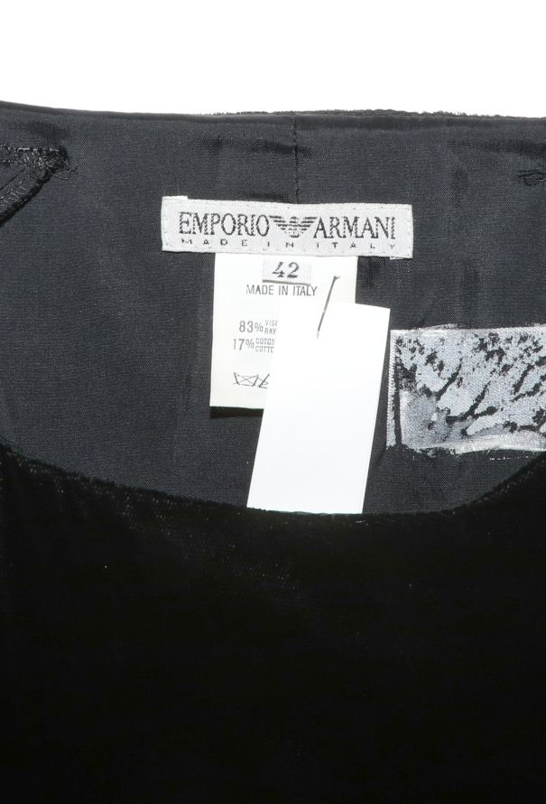 Emporio Armani '90s Velvet Sheath Dress - 6