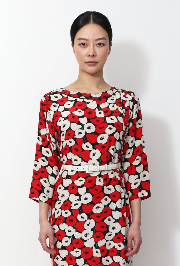 Exquisite Vintage Louis Féraud Silk Poppy Dress - 3