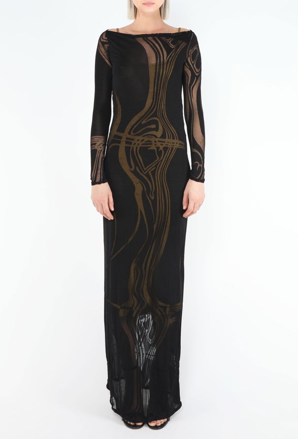 Martine Sitbon S/S 1997 Dévoré Overlay Dress - 3