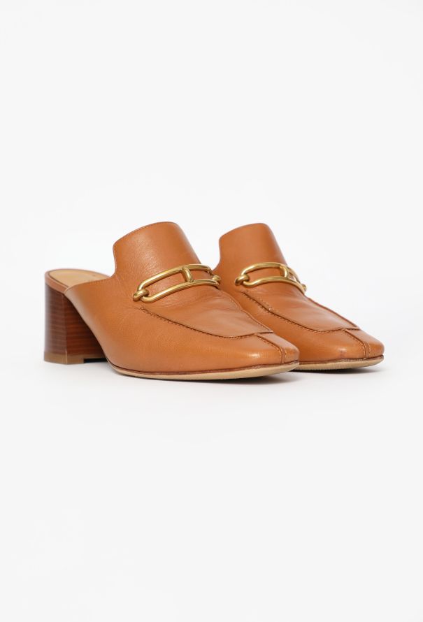 Hermès Gisele 60 Leather Mules, 2022 - 2