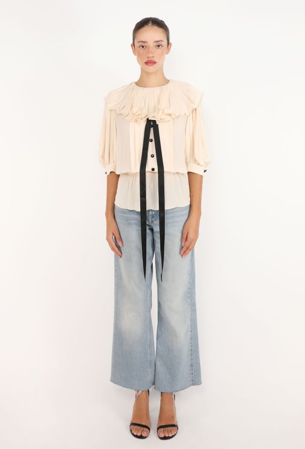 Nina Ricci Ruffled Silk Crêpe Blouse - 3