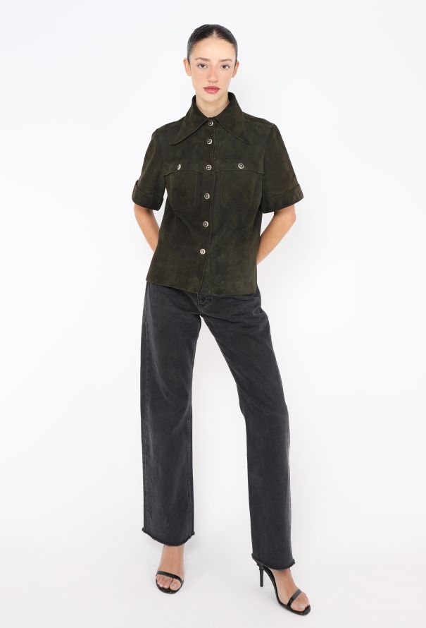 Chanel S/S 2015 Suede 'Votez Coco' Overshirt - 1