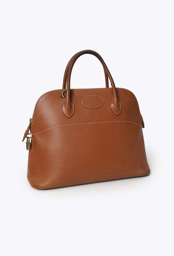 Hermès Vintage Gold Courchevel Bolide 35 - 3