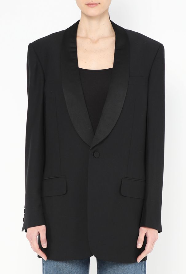 Saint Laurent '90s Oversized Smoking Blazer - 1