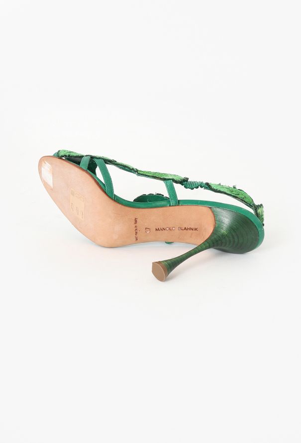 Manolo Blahnik Climatida Leaf Sandals - 5 Manolo Blahnik Climatida Leaf Sandals - 5