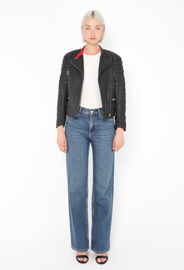 Céline Distressed Lambskin Biker Jacket - 2 Céline Distressed Lambskin Biker Jacket - 2