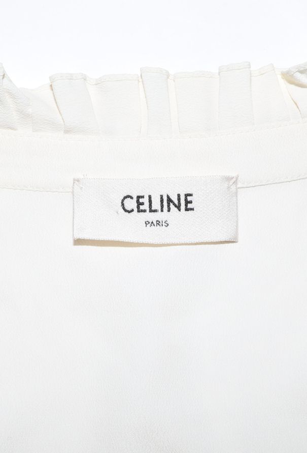 Céline 2020 Silk Ruffled Trim Blouse - 5 Céline 2020 Silk Ruffled Trim Blouse - 5