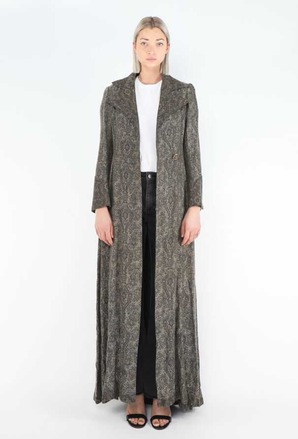 1999 Made-to-Measure Cashmere Jacquard Robe - 3