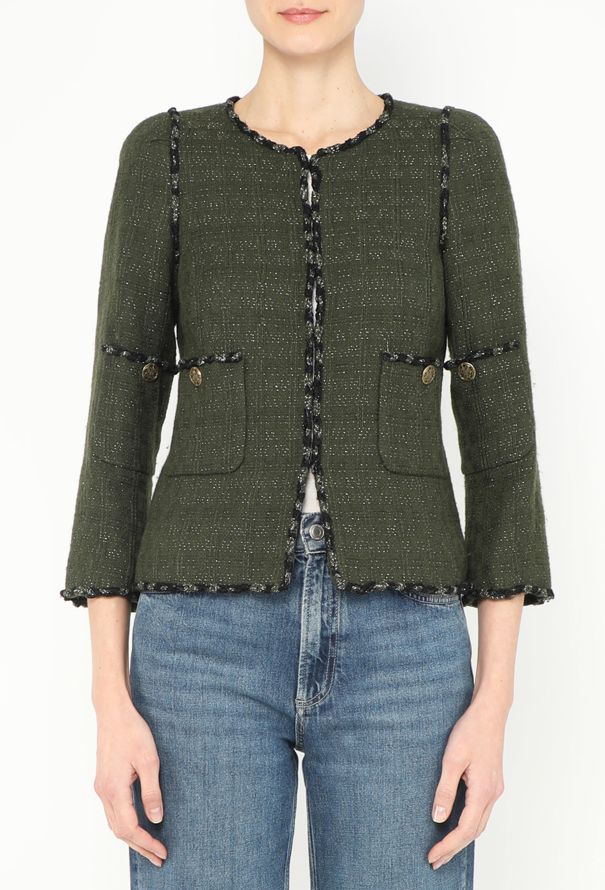 Chanel 2010 Lamé Braided Tweed Jacket - 1