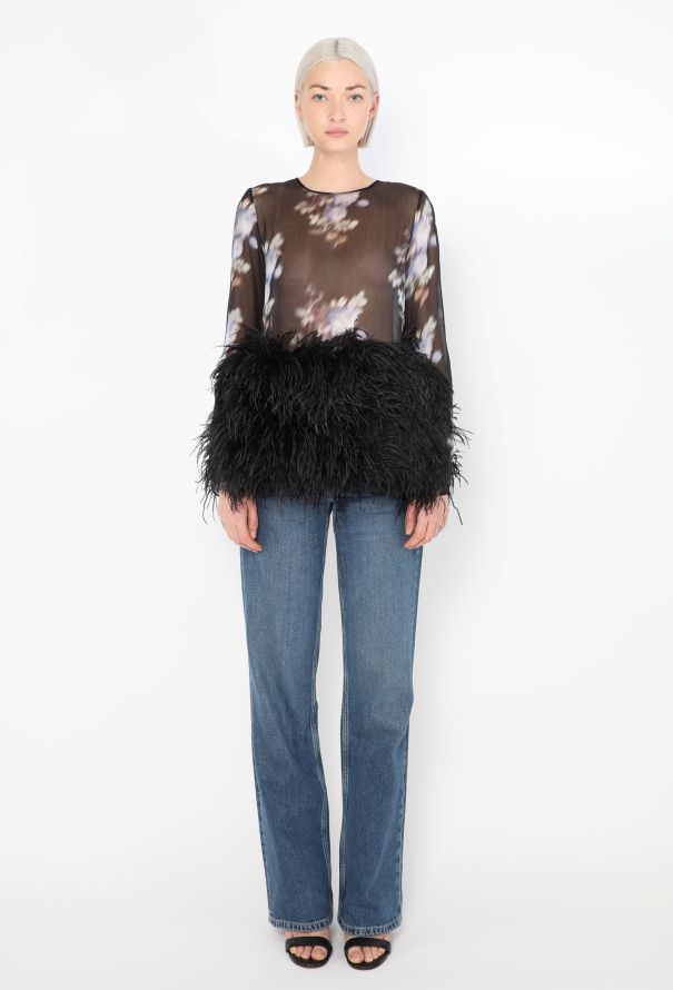 Peter Som F/W 2014 Chiffon Feather Top - 3 Peter Som F/W 2014 Chiffon Feather Top - 3
