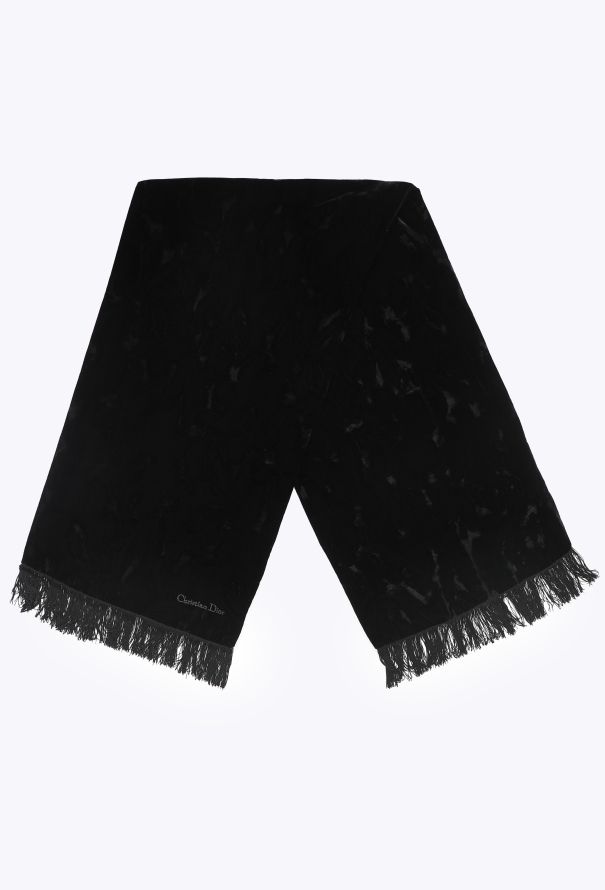 Dior Vintage Jacquard Velvet Scarf - 1