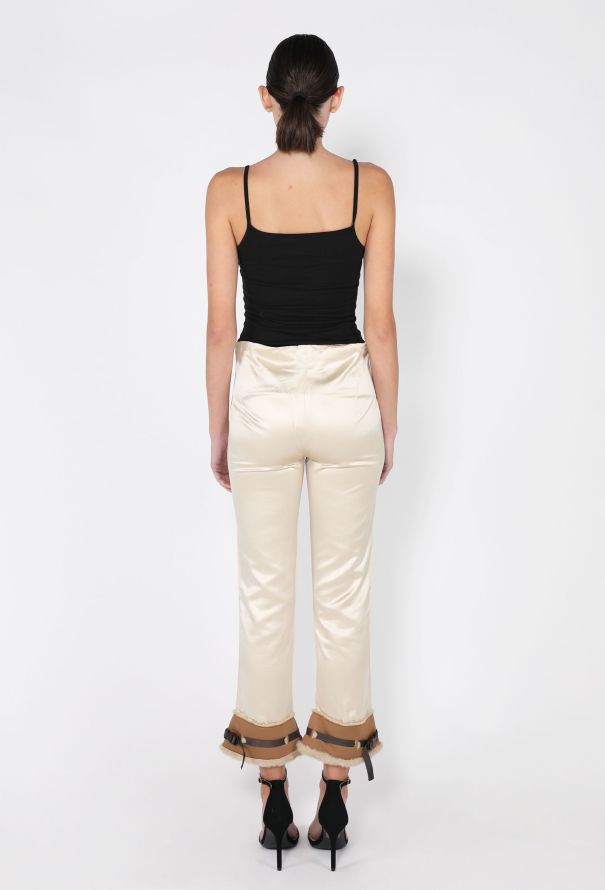 Miu Miu Shearling-Trimmed Satin Trousers, F/W 1999 - 5