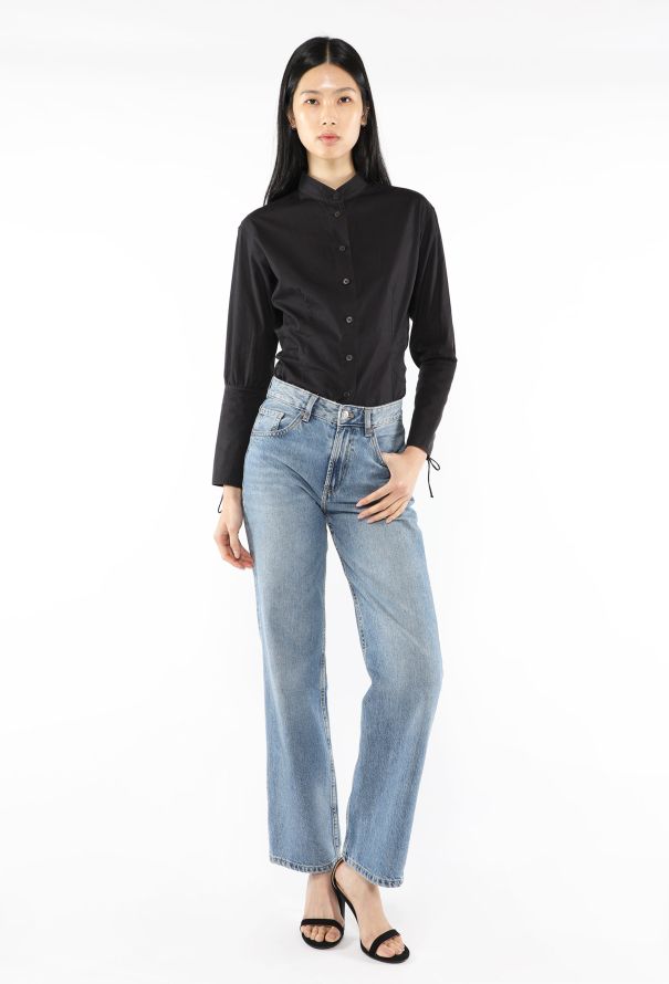 Saint Laurent Lace-Up Corset Cuff Shirt, 2001 - 4