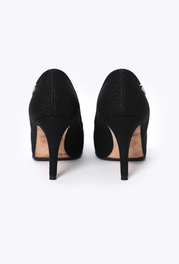 Chanel 2024 Iridescent Toile 'CC' Pumps - 4 Chanel 2024 Iridescent Toile 'CC' Pumps - 4