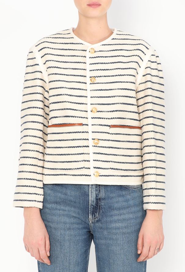Céline 2023 Tweed Marinière Jacket - 1