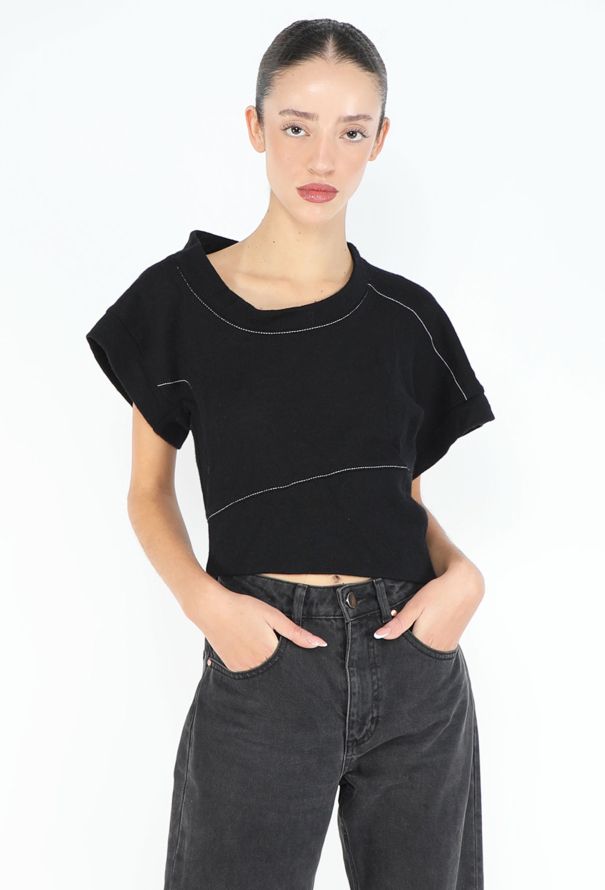Balenciaga 2003 Asymmetrical Knit Cubist Top - 3