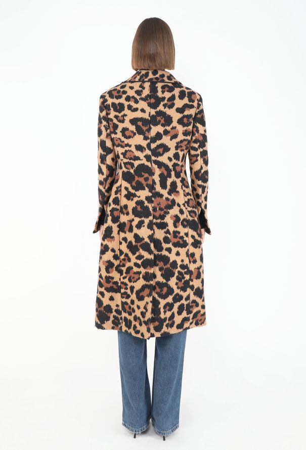 Bottega Veneta F/W 2019 Leopard Mohair Coat - 7