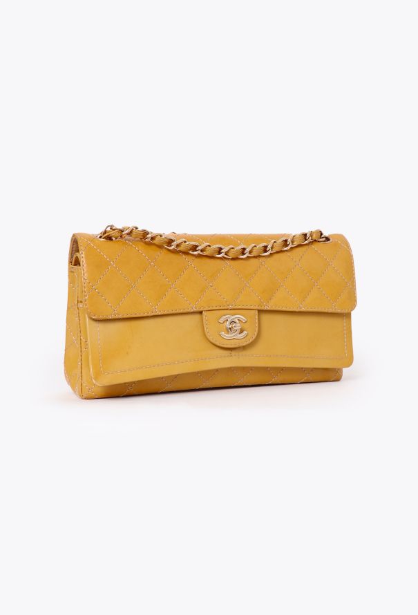 Chanel Yellow Patent Double Flap Bag - 4 Chanel Yellow Patent Double Flap Bag - 4