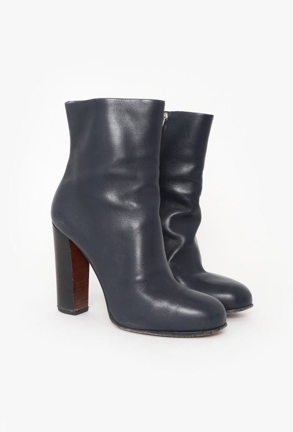 Céline F/W 2013 Navy Leather Boots - 3