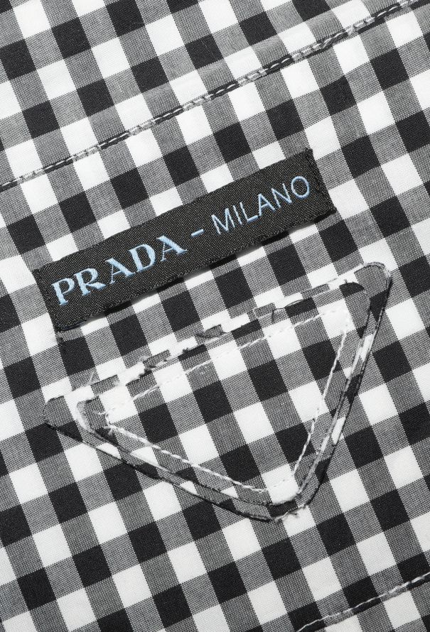 Prada 2018 Off-Shoulder Gingham Dress - 7