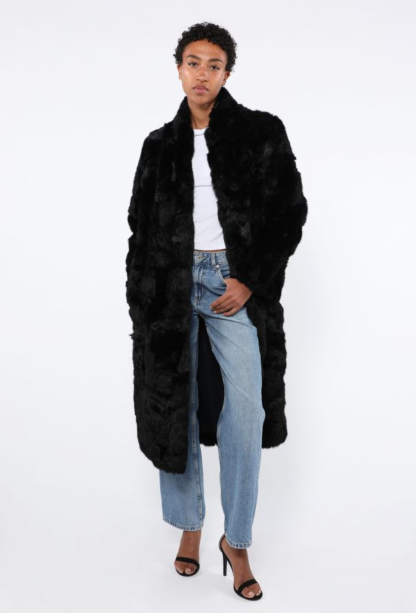 Sheared Rabbit Fur Coat, 1980s - 3