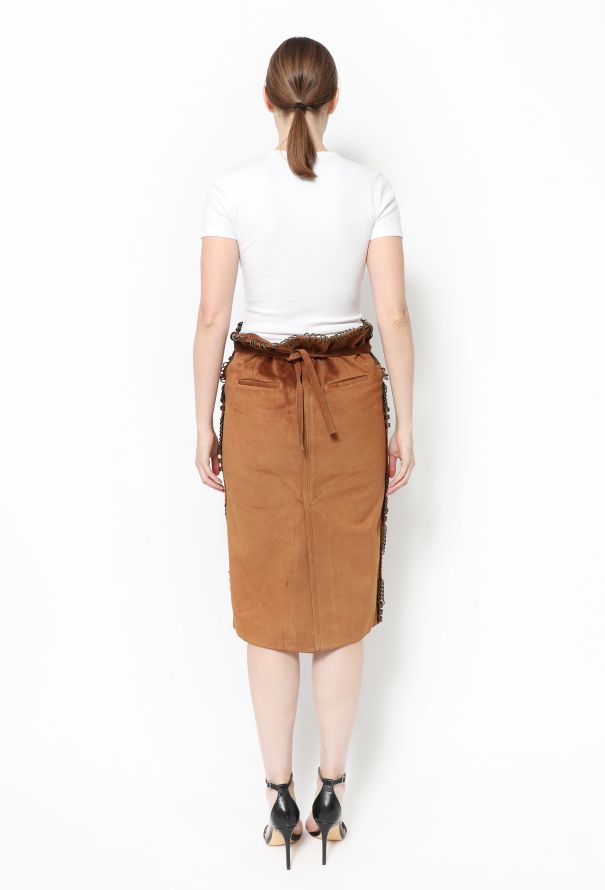 Saint Laurent Tom Ford S/S 2002 Suede Skirt - 5
