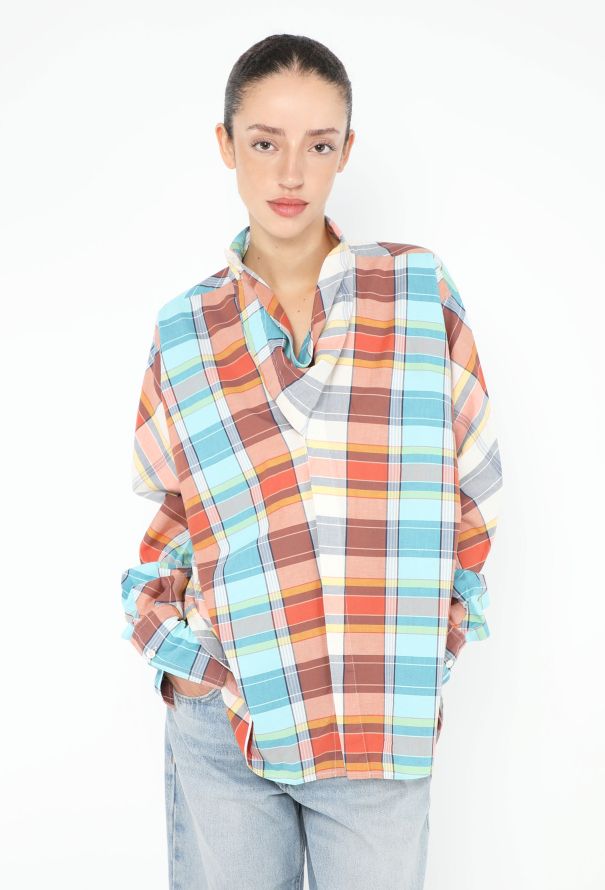 Céline F/W 2013 Tartan Cowl-Neck Tunic - 4