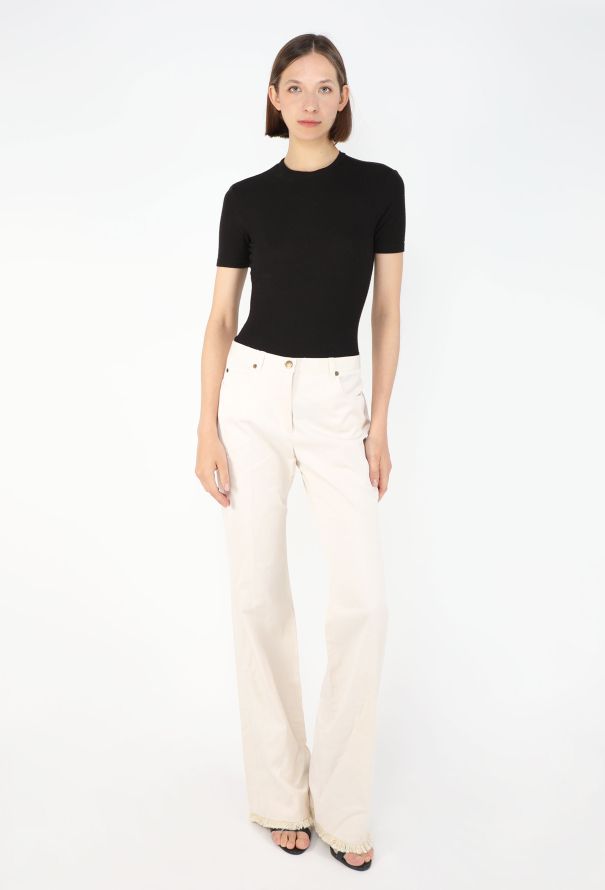 Chloé S/S 2000 Skull Frayed Jeans - 5