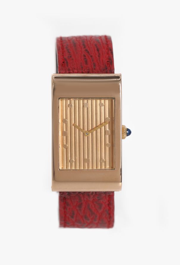 Boucheron Extremely Rare 1960s 18k Yellow Gold Reflet Watch - 1