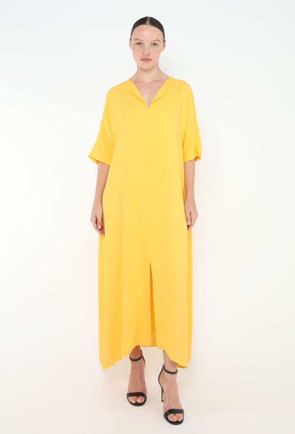 Hermès V-Neck Crêpe Kaftan - 2
