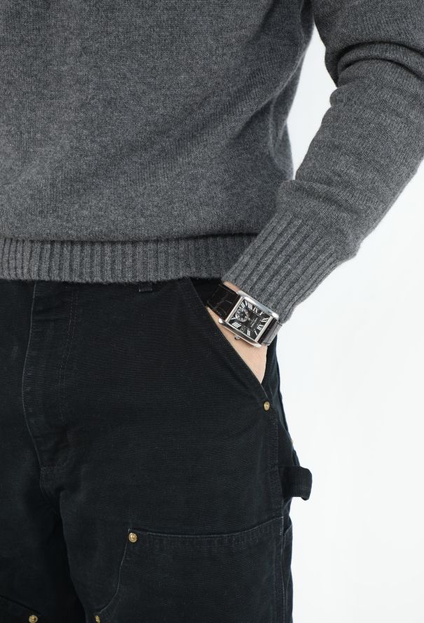 Cartier Grey Steel Tank MC Automatic Watch - 2