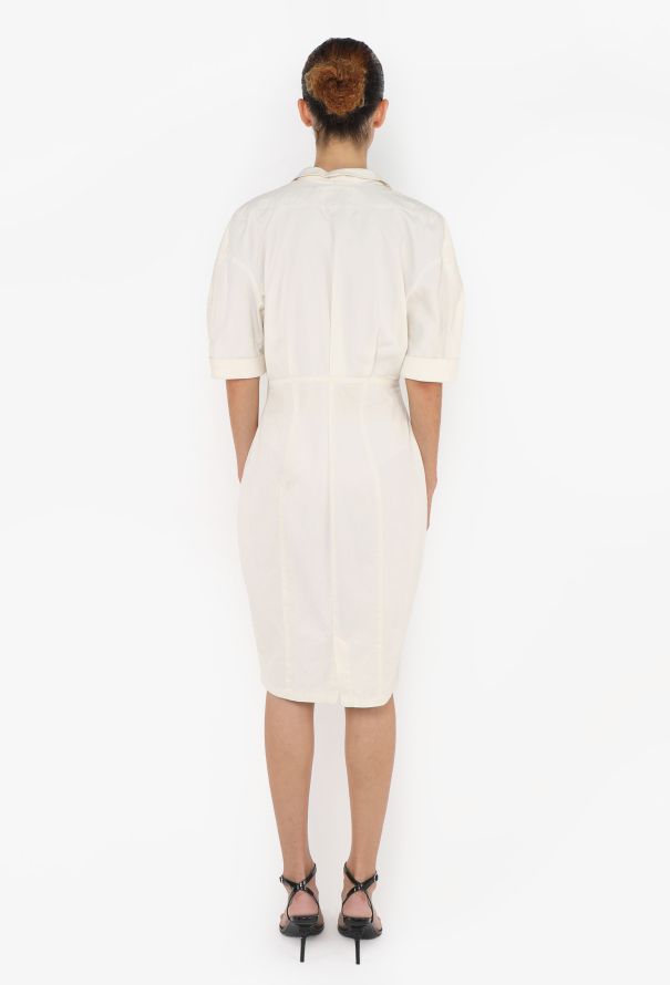 Thierry Mugler Vintage Hourglass Cotton Dress - 6
