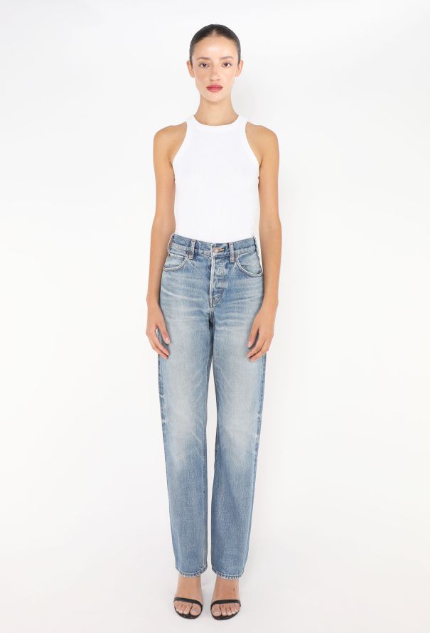 Céline Tapered Stone-Washed Jeans - 1