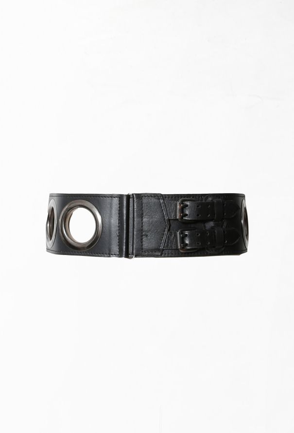 ALAIA Leather Circle Cut-Out Belt