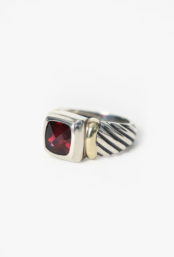 David Yurman 14K Yellow Gold & Garnet Cocktail Sterling Ring - 3