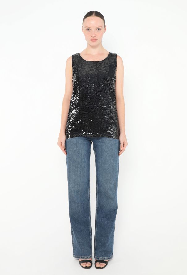 Saint Laurent 1992 Sequin Tank Top - 2 Saint Laurent 1992 Sequin Tank Top - 2