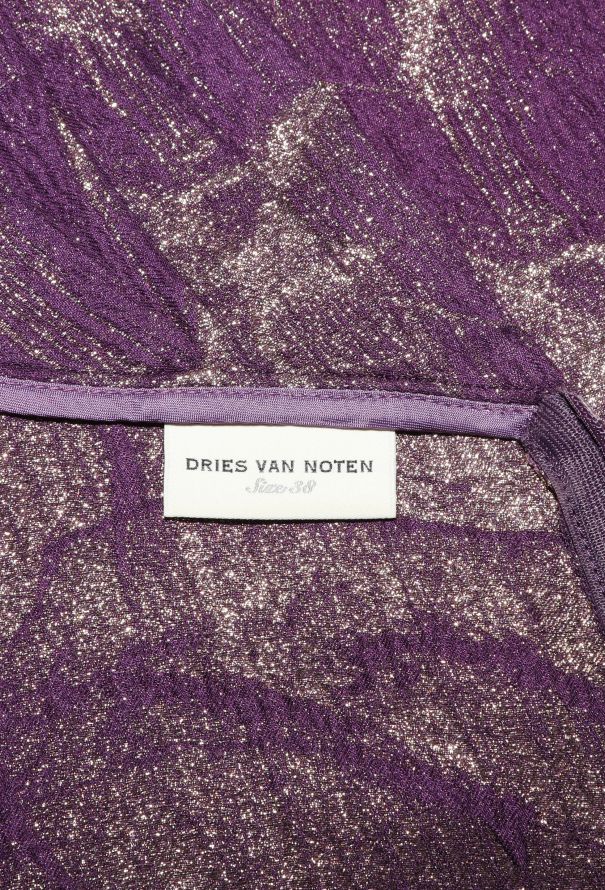 Dries Van Noten Iridescent Printed Chiffon Dress - 5 Dries Van Noten Iridescent Printed Chiffon Dress - 5