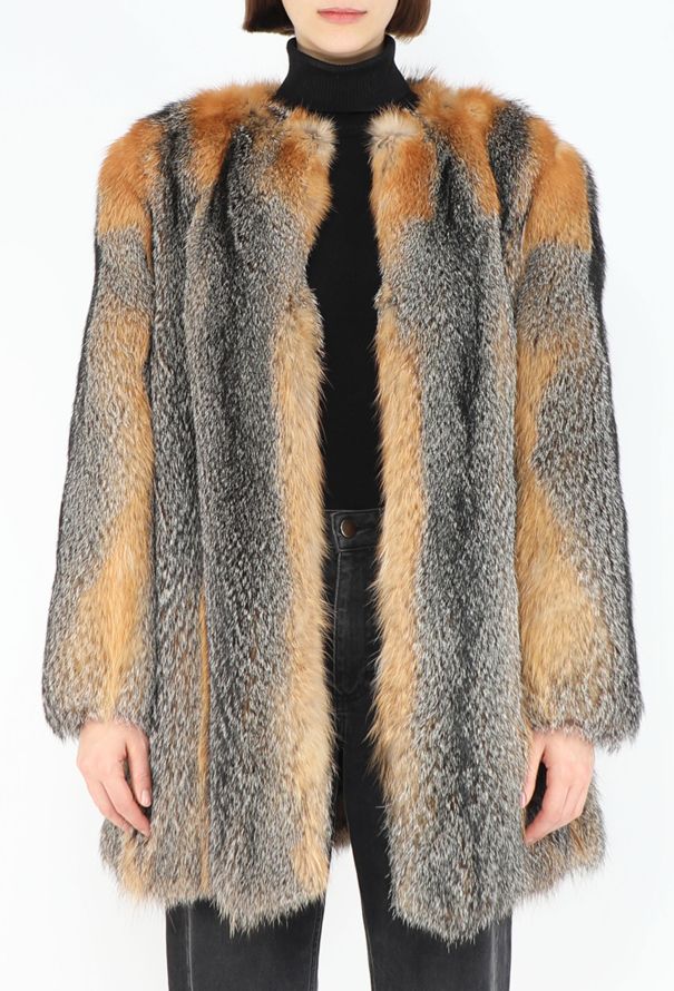 Saint Laurent Resort 2021 Ombré Fox Coat - 4